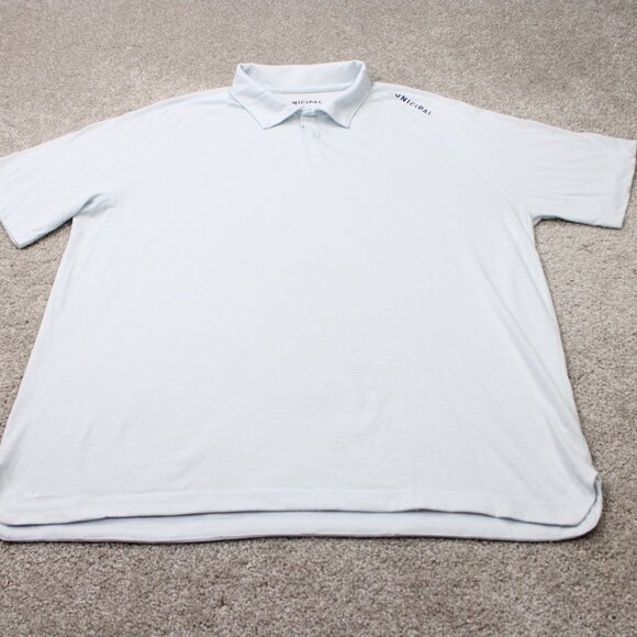 Muncipal Polo Shirt Mens 3XL XXL Light Blue Drirelease Utility Gear S/S Pullover - Picture 2 of 14